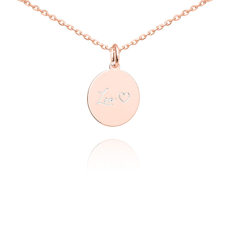 Erinnerungsschmuck Gravurplättchen Rund Muttermilchschmuck Rosegold