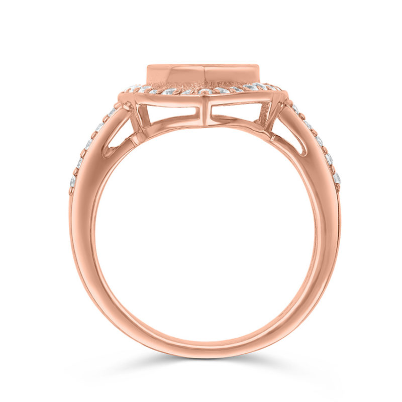 Muttermilchring Poesia brillante Seitenansicht rosegold