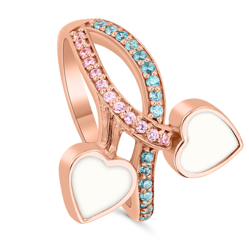 Muttermilch Ring Doppia Amore rosegold | Muttermilchring | Ring mit Muttermilch