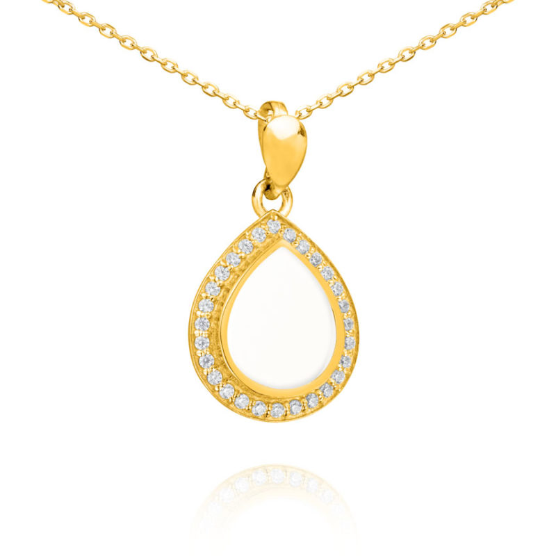 Muttermilchkette Poesia brillante gold | Kette mit Muttermilch | Muttermilch Halskette